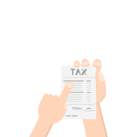 hand holding tax paper collection png