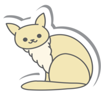 Aesthetic Cat Sticker Various Poses png