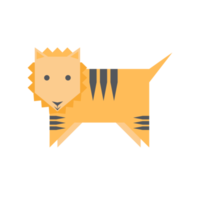 lindo león reino animal mamífero diseño plano png