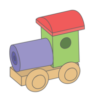 esthetisch baby geboren locomotief trein speelgoed- verzameling reeks png