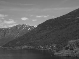 flam and the aurlandsfjord in norway photo