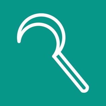 Sickle Line Color Background Icon vector