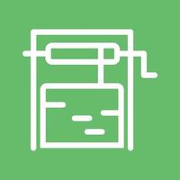 Water Well Line Color Background Icon vector