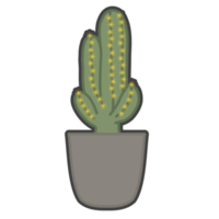 estetisk söt årgång kaktus växter i vas kula tidning png
