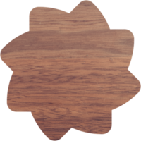 colección de madera de hoja de madera vintage en forma básica png