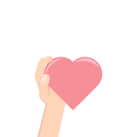 Left Handed Holding Heart Love Symbol Humanity and Charity png