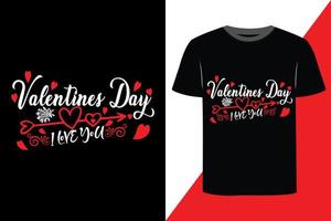 diseño de camiseta listo para imprimir de san valentín vector