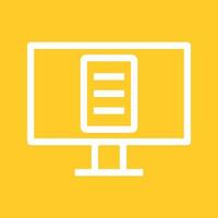 Online Lectures Line Color Background Icon vector