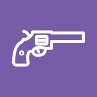 Revolver Line Color Background Icon vector