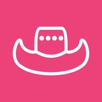 Cowboy Hat Line Color Background Icon vector