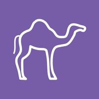 Camel Line Color Background Icon vector