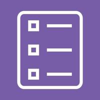 List View Line Color Background Icon vector