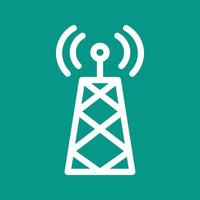 Signals Tower I Line Color Background Icon vector