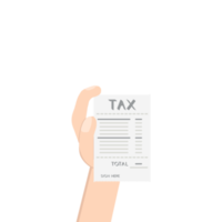 hand holding tax paper collection png