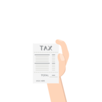 hand holding tax paper collection png