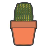 Aesthetic Cute Vintage Cactus Plants In Vase Bullet Journal png