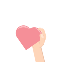 Right Handed Holding Heart Love Symbol Humanity and Charity png