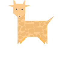 girafa fofa reino animal mamífero design plano png