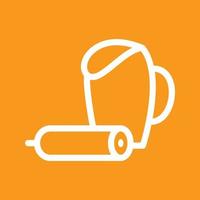 Food and Beer Line Color Background Icon vector