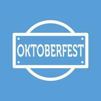 icono de fondo de color de línea de banner de oktoberfest vector