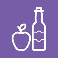 Apple Cider Line Color Background Icon vector