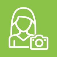 Photographer Line Color Background Icon vector