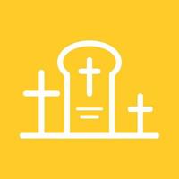 Graveyard Line Color Background Icon vector