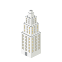 isometrische wolkenkratzer 3d universeller landschaftssammlungssatz png