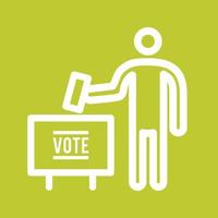 Voting Line Color Background Icon vector