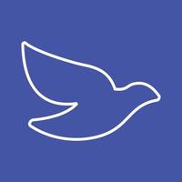 Dove Line Color Background Icon vector