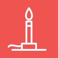 Bunsen Burner Line Color Background Icon vector