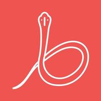 icono de fondo de color de línea de serpiente vector