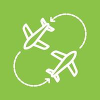 Round Travel Flights Line Color Background Icon vector