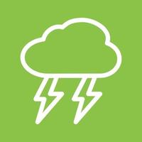 Thunderstorm Line Color Background Icon vector