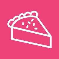 Slice of Pie Line Color Background Icon vector