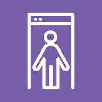 Security Check Line Color Background Icon vector