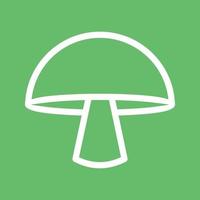 Single Mushroom Line Color Background Icon vector