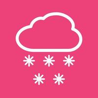 Snowing Line Color Background Icon vector