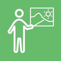 Art Museum Guide Line Color Background Icon vector