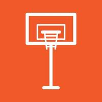 Basketball Post Line Color Background Icon vector