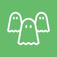 Ghosts Line Color Background Icon vector