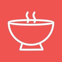 Hot Soup Line Color Background Icon vector