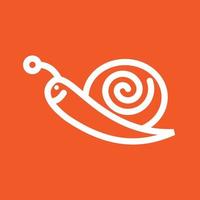 Snail Line Color Background Icon vector