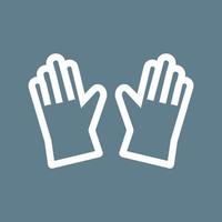 Gloves Line Color Background Icon vector