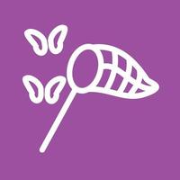 Catching Butterflies Line Color Background Icon vector