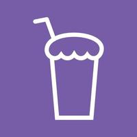 Chocolate Shake Line Color Background Icon vector