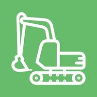 Excavator Line Color Background Icon vector