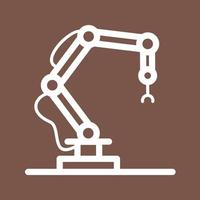 Industrial Robot I Line Color Background Icon vector