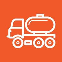 Tank Truck Line Color Background Icon vector