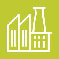 Factory II Line Color Background Icon vector